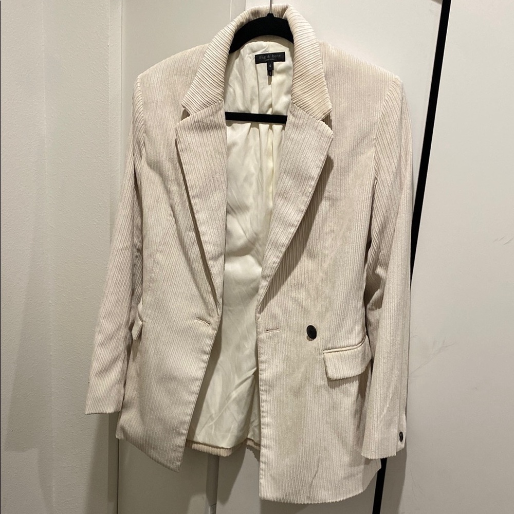 Rag & Bone Cream Corduroy Blazer
